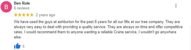Good crane hire review Perth
